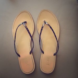 J crew sandals flip flop style size 8