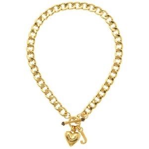 Juicy couture chain necklace gold heart