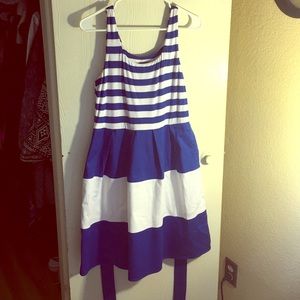 Blue and White Stripped Dress