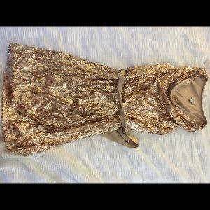 Cache gold sparkly dress size 4