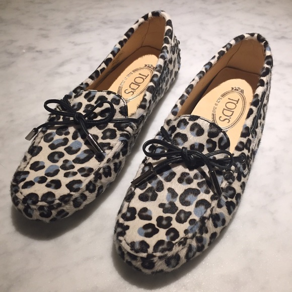 TOD'S animal print loafers - size 37