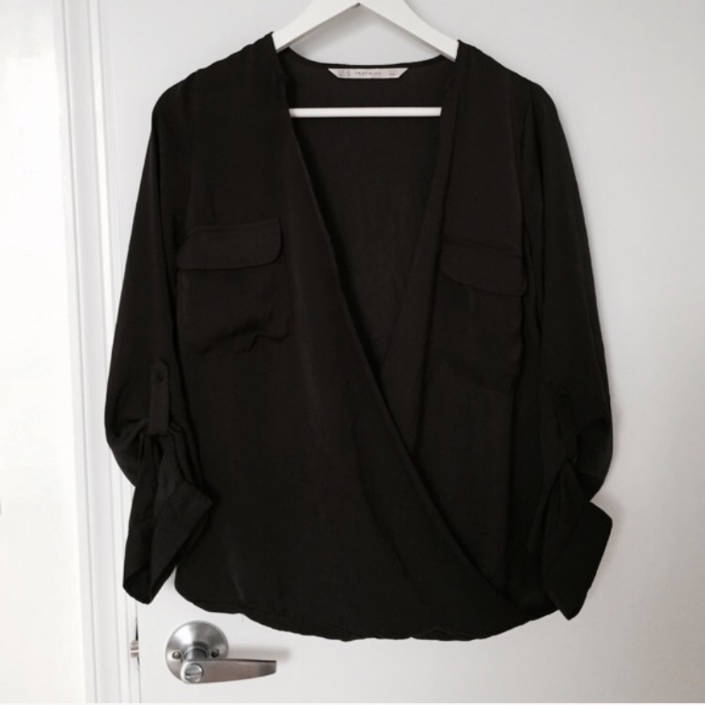 Zara wrap blouse