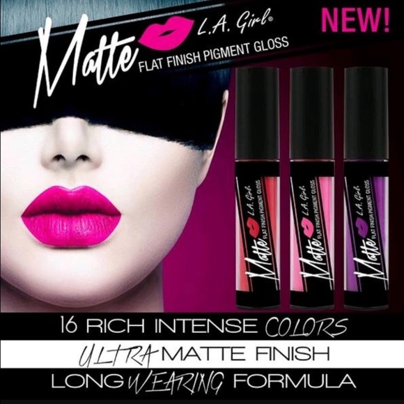 LA Girl Matte Pigment Gloss Playful Pink NWT - Picture 3 of 3