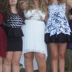 White High-Lo Homecoming Dress