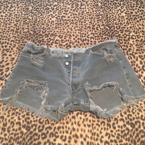 Urban Renewal Destroyed Levi's High Waist Shorts