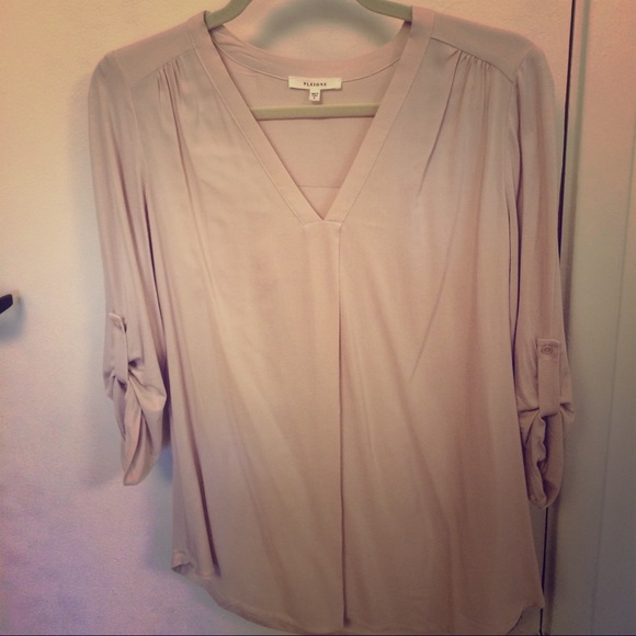 Pleione Mixed Media V-Neck Tunic