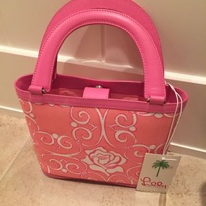 Lilly Pulitzer Canvas Mini Tote Bag- Vintage