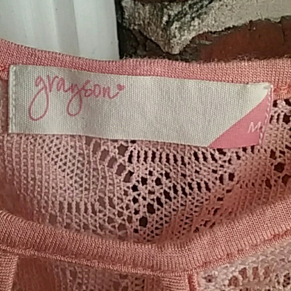 Coral Lace crop top - Picture 3 of 4