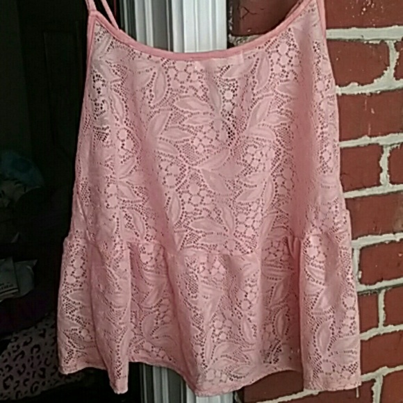 Coral Lace crop top - Picture 4 of 4