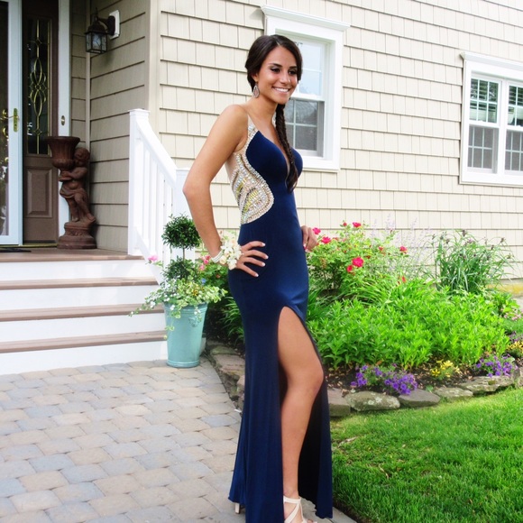 Terani Couture Dresses & Skirts - Terani Couture Navy Prom Dress