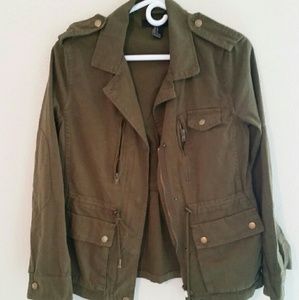 Army green military jacket