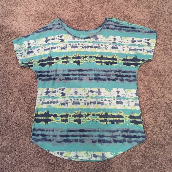 Tie Dye Open Shoulder Shirt