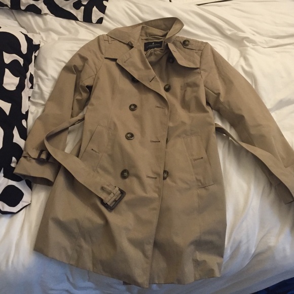 London fog short trench raincoat petite 4