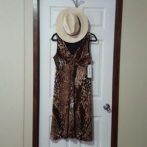 STUDIO I  Sleeveless Animal Print Dress