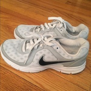 Nike Grey and White Athletic Sneakers