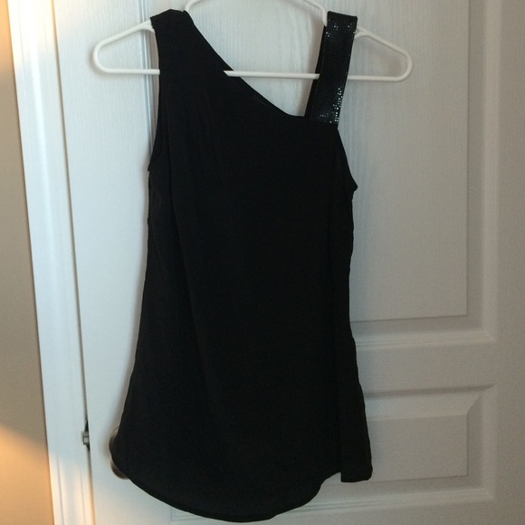 MM Couture Silk Black Top