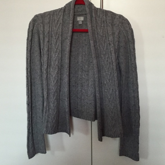 Gray knit cardigan