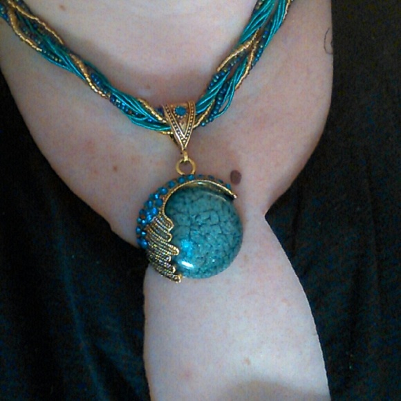 Boho style statement necklace