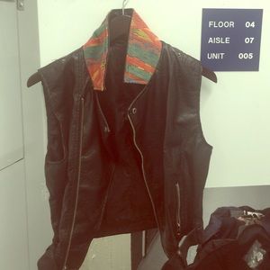 Custom made leather vest