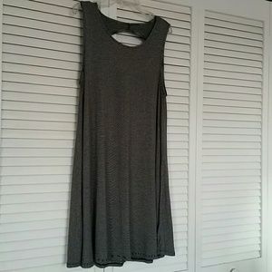 NWT cute aeo grey stipped dress!