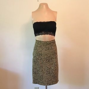 High waist pinup leopard pencil skirt