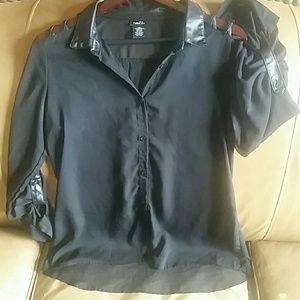 Shear/Leather like Shirt