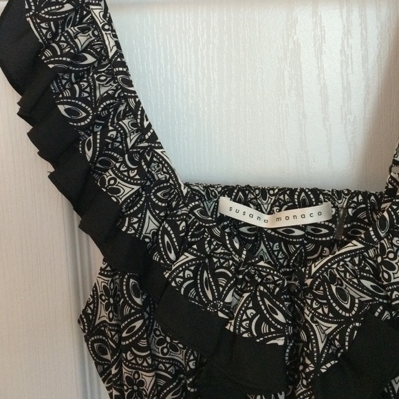 Black & White Susana Monaco Dress View 4