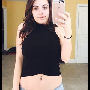 Black crop top