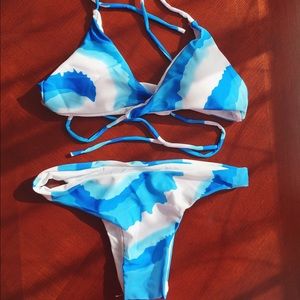Brand New blue and white Bikini