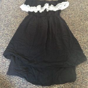 Black strapless sundress