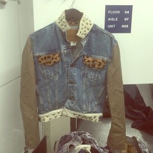 Custom denim/leather jacket