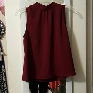 Maroon Sleevless Blouse