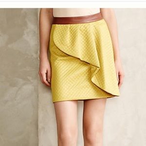 Yellow ruffle skirt