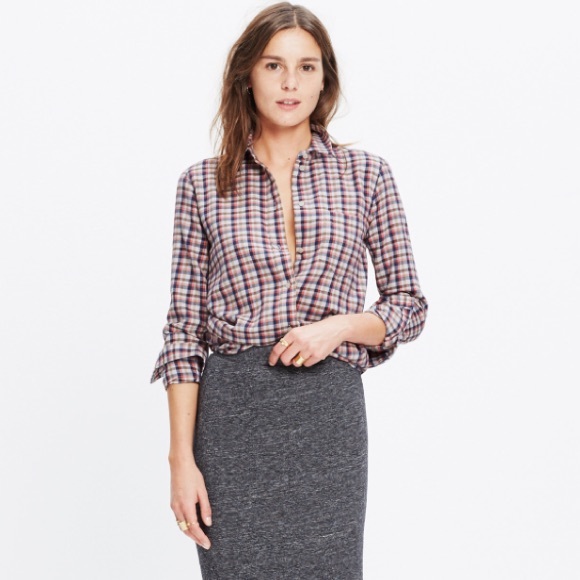 Madewell Tops - 🦄PRICE DROP🦄🎉HP🎉Flannel Slim Boyshirt