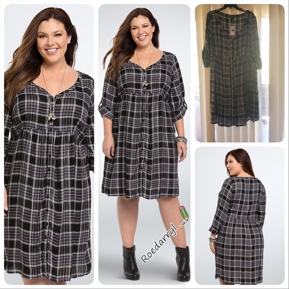 torrid Dresses & Skirts - Torrid Plaid Shirt Dress