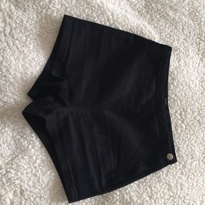 Black high waisted shorties from Forever 21.