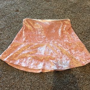 LF pink velvet skirt