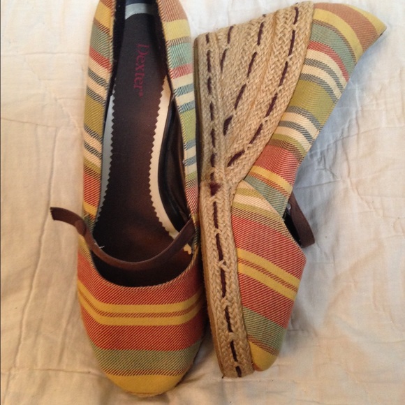 Dexter rattan wedge shoes