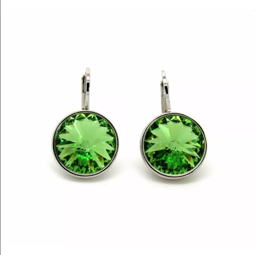 💚Peridot Swarovski Crystals Earrings 💚