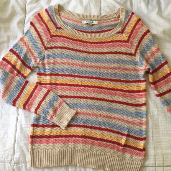 ⚡FINAL ️PRICE DROP F21 Multi Color Striped Sweater