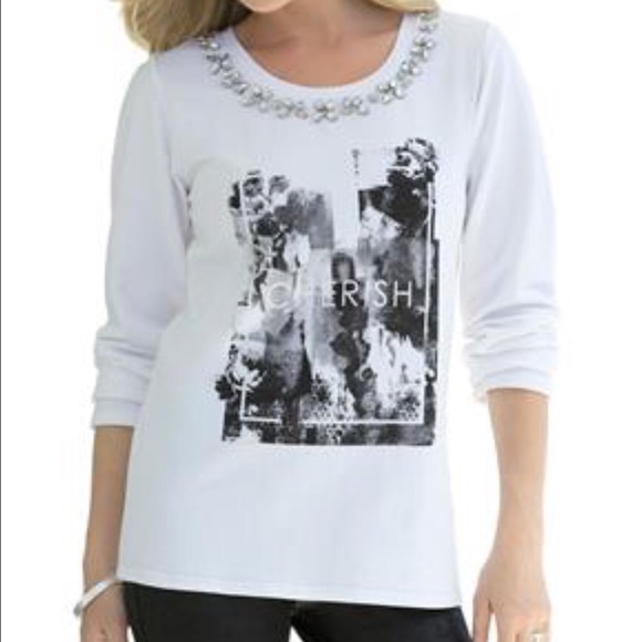 Plus Size 3X Jeweled Print Tee by Denim 24/7®. - Picture 4 of 4