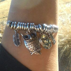 Owl Wisdom Bangle Bracelet