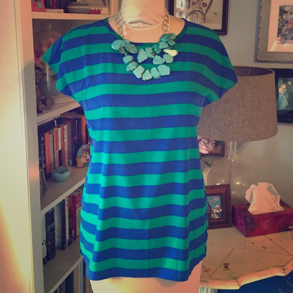 GAP blue and green striped tunic