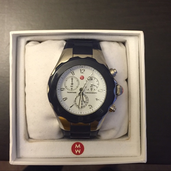 Michele Tahitian Jelly Bean.....Navy and Silver