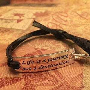 Handmade Life is a journey not destination bracele