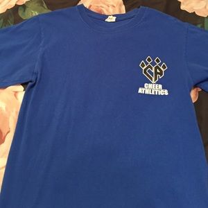 cheer athletics blue claw tshirt