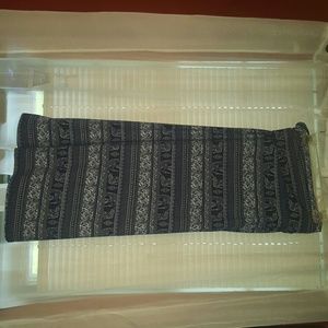 Long elephant print skirt