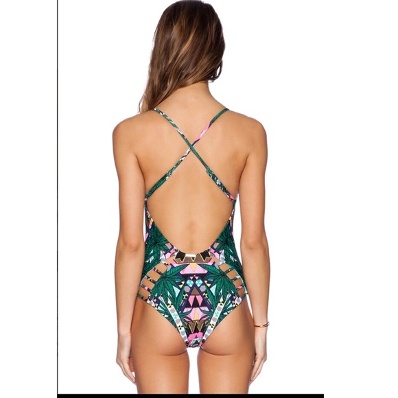 Beautiful Tropical bikini Monokini swimsuit - Picture 2 of 4