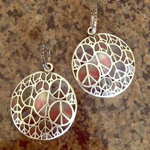 Lucky Brand Peace Sign Earrings