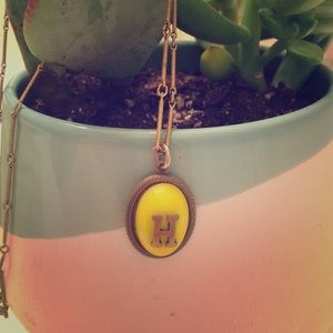 Anthropologie "H" necklace